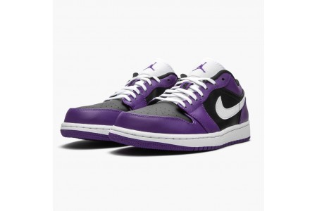 Discount Jordan 1 Retro Low Court Purple 553558-501 Shoes
