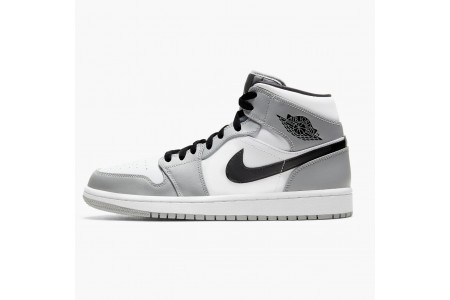 Discount Jordan 1 Mid Light Smoke Grey 554724-092 Shoes