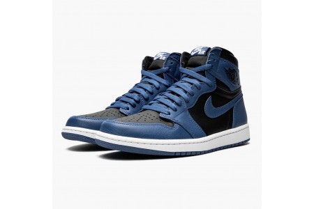 Good Jordan 1 Retro High OG Dark Marina Blue 555088-404 Shoes