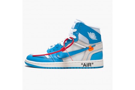 Good Jordan 1 Retro High Off-White University Blue AQ0818-148 Shoes