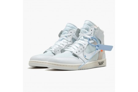 Shop Jordan 1 Retro High Off-White White AQ0818-100 Shoes