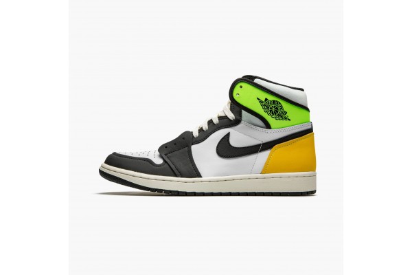 Cheap Jordan 1 Retro High White Black Volt University Gold 555088-118 Shoes