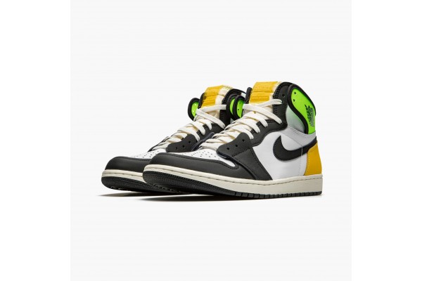 Cheap Jordan 1 Retro High White Black Volt University Gold 555088-118 Shoes