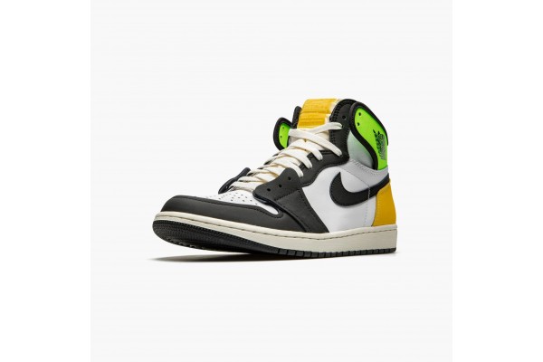 Cheap Jordan 1 Retro High White Black Volt University Gold 555088-118 Shoes