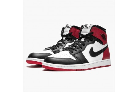 New Jordan 1 Retro High Black Toe 555088-184 Shoes