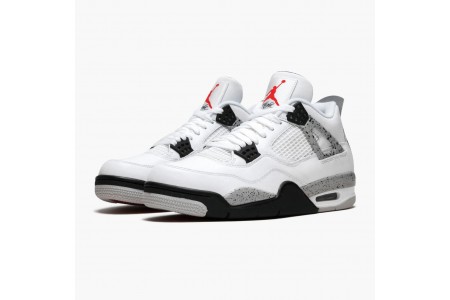 New Jordan 4 Retro OG White Cement 840606-192 Shoes