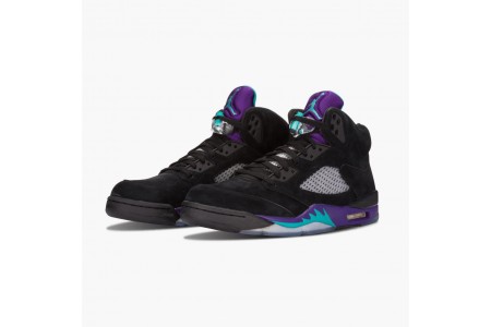 Good Jordan 5 Retro Black Grape 136027-007 Shoes