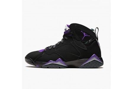 Discount Jordan 7 Retro Ray Allen Black Fierce Purpler Dark Stee 304775-053 Shoes