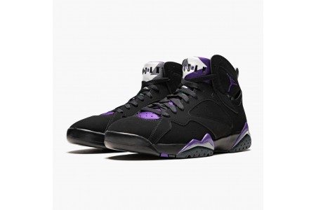 Discount Jordan 7 Retro Ray Allen Black Fierce Purpler Dark Stee 304775-053 Shoes