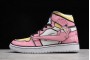 New Air Jordan 1 GS High Pink White Black Yellow Womens 556298 009 