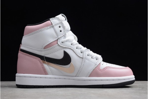 Cheap Air Jordan 1 High OG GS White Pink Black Womens 555088 688 