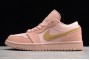 Fashion Air Jordan 1 Low GS Coral Stardust Pink Club Gold Womens CJ9216 676 