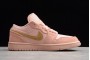 Fashion Air Jordan 1 Low GS Coral Stardust Pink Club Gold Womens CJ9216 676 