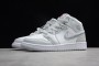 2021 Air Jordan 1 Mid GS Grey Fog Deadly Pink Womens 555112 012 