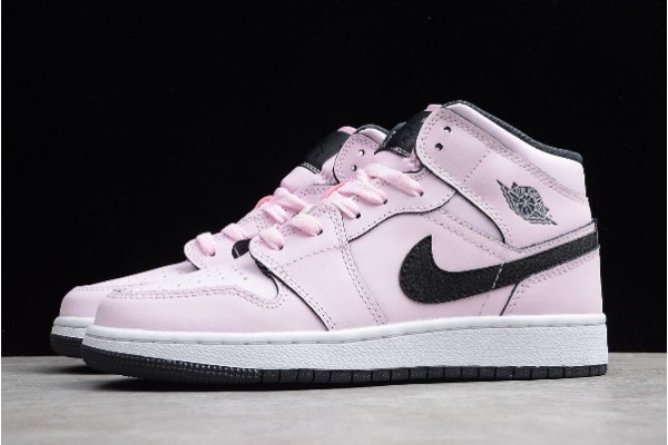 Best Air Jordan 1 Mid GS Pink Foam Womens 555112 601 