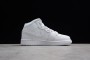 New Air Jordan 1 Mid GS White Pure Platinum Womens 554724 104 