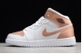 Buy Air Jordan 1 Mid GS White Rose Gold Womens 555112 190 