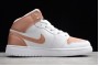 Buy Air Jordan 1 Mid GS White Rose Gold Womens 555112 190 