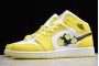 Newest Air Jordan 1 Mid SE GS Rose Patch Dynamic Yellow Womens AV5174 700 