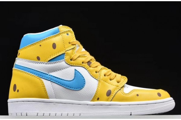 Buy Air Jordan 1 AJ1 SpongeBob Yellow White Blue Youth 556298 002 