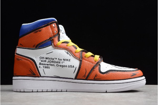 Fashion Air Jordan 1 High Goku Orange White Black Blue Yellow 556298 006 For Sale 