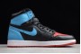 2021 Air Jordan 1 High OG Black Blue Womens CZ4385 016 