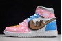 Fashion Air Jordan 1 High Pink White Blue Womens 554725 084 