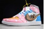 Fashion Air Jordan 1 High Pink White Blue Womens 554725 084 