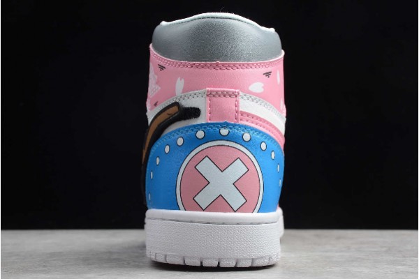 Fashion Air Jordan 1 High Pink White Blue Womens 554725 084 