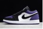 Latest Air Jordan 1 Low Court Purple Black White Youth 553558 125 