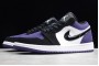 Latest Air Jordan 1 Low Court Purple Black White Youth 553558 125 