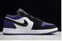 Latest Air Jordan 1 Low Court Purple Black White Youth 553558 125 