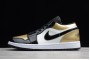 New Air Jordan 1 Low Gold Toe Black Gold Youth CQ9447 700 