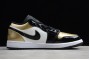 New Air Jordan 1 Low Gold Toe Black Gold Youth CQ9447 700 