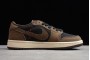 2021 Air Jordan 1 Low OG SP Black Dark Mocha University Red Youth CQ4277 001 