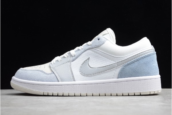 Best Air Jordan 1 Low Paris White Sky Grey Basketball Grey Mens CV3043 100 