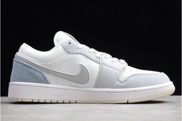 Best Air Jordan 1 Low Paris White Sky Grey Basketball Grey Mens CV3043 100 