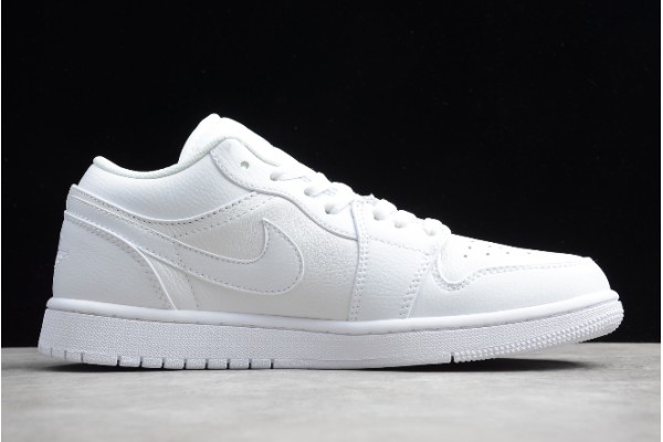 Buy Air Jordan 1 Low Returning in Triple White Youth 553558 130 