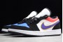 Cheap Air Jordan 1 Low Rivals Court Bright Black Crimson White cj9216 051 