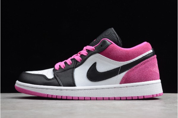 Newest Air Jordan 1 Low Se Black Active Fuchsia Pink  Youth CK3022 005 