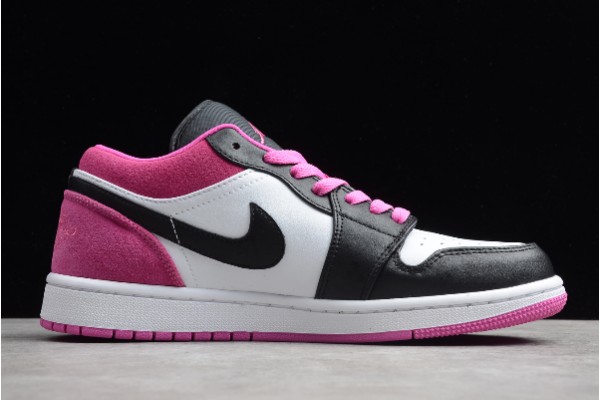 Newest Air Jordan 1 Low Se Black Active Fuchsia Pink  Youth CK3022 005 