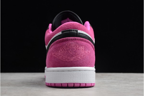 Newest Air Jordan 1 Low Se Black Active Fuchsia Pink  Youth CK3022 005 