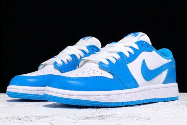 Best Air Jordan 1 Low UNC Dark Powder Blue White Youth CDCJ7891 401 