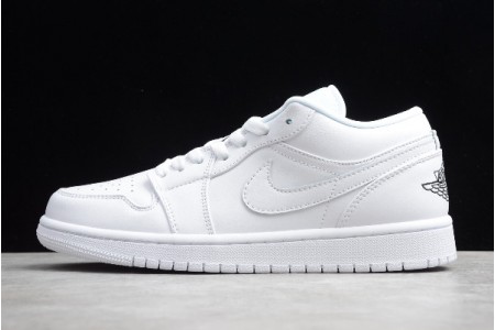Latest Air Jordan 1 Low White Black Mens Basketball Shoes For Sale Youth 553560 101 