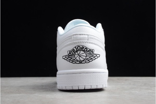 Latest Air Jordan 1 Low White Black Mens Basketball Shoes For Sale Youth 553560 101 