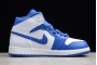 Buy Air Jordan 1 Mid AJ1 White Hyper Royal Youth 554724 114 