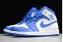 Buy Air Jordan 1 Mid AJ1 White Hyper Royal Youth 554724 114 