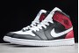 Fashion Air Jordan 1 Mid Black White Noble Red BQ6472 016  