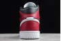 Fashion Air Jordan 1 Mid Black White Noble Red BQ6472 016  