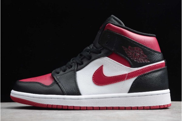 Hot Air Jordan 1 Mid Bred Toe Authentic Mens 554724 066 